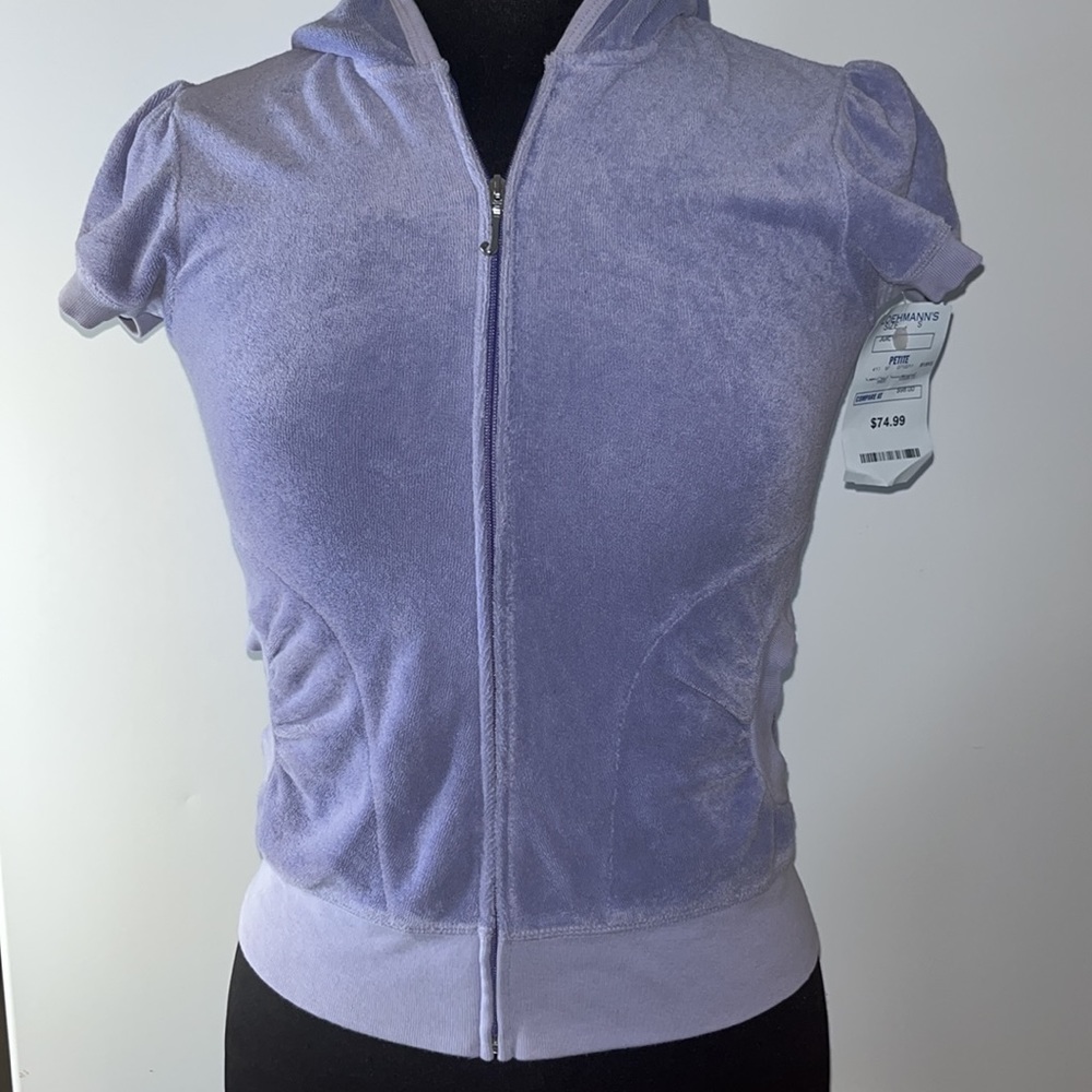 NWT! Juicy couture size S terry short sleeve sweater